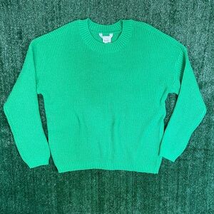No Boundaries Bright Green Women's Sweater